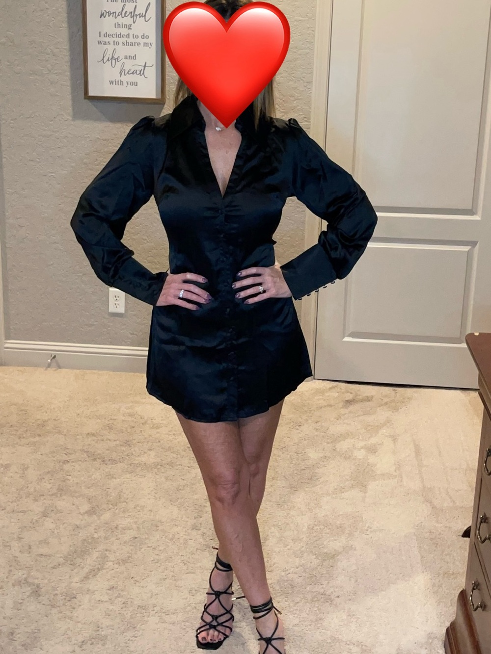 Black mini dress
